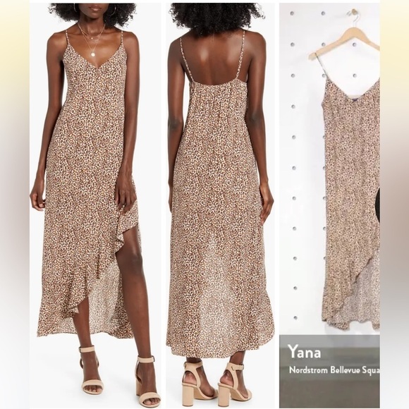 One clothing leopard print ruffle dress M - Picture 1 of 5